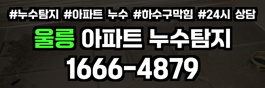 울릉 아파트 누수탐지