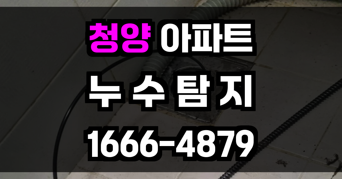 청양 아파트 누수탐지