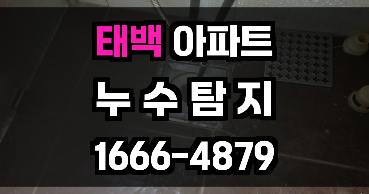 태백 아파트 누수탐지