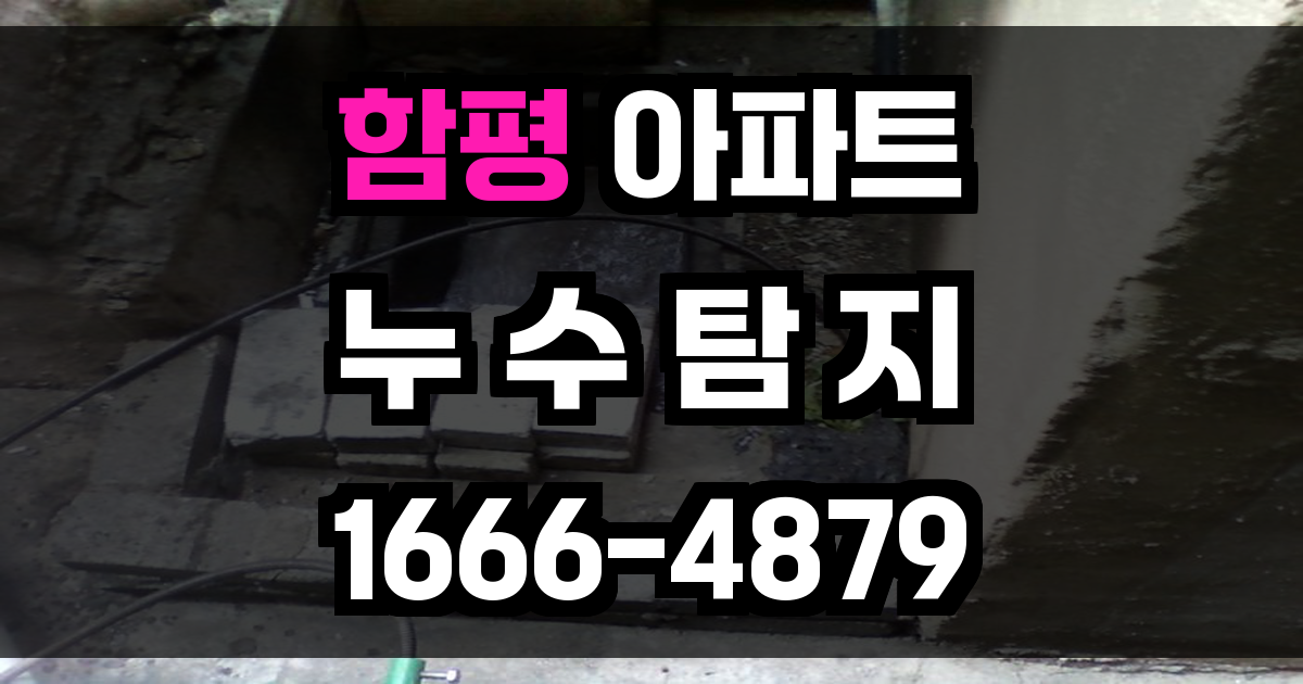 함평 아파트 누수탐지