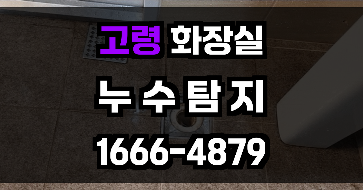 고령 화장실 누수