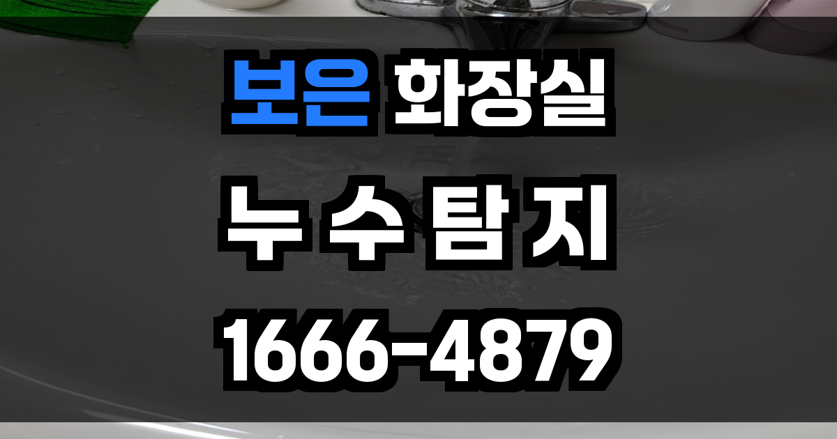 보은 화장실 누수