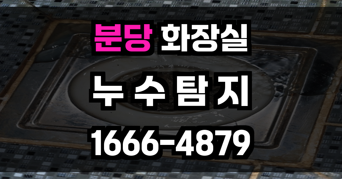 분당 화장실 누수
