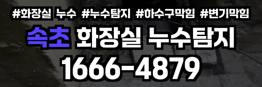 속초 화장실 누수