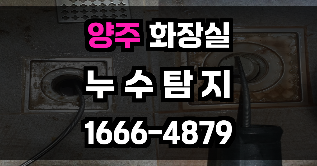 양주 화장실 누수