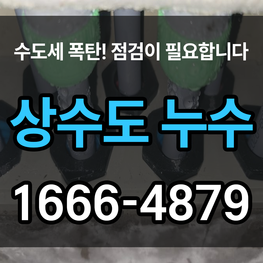 상수도 누수 의심스러운 정황이 있을 때 바로 점검 받아야 피해를 줄일 수 있습니다