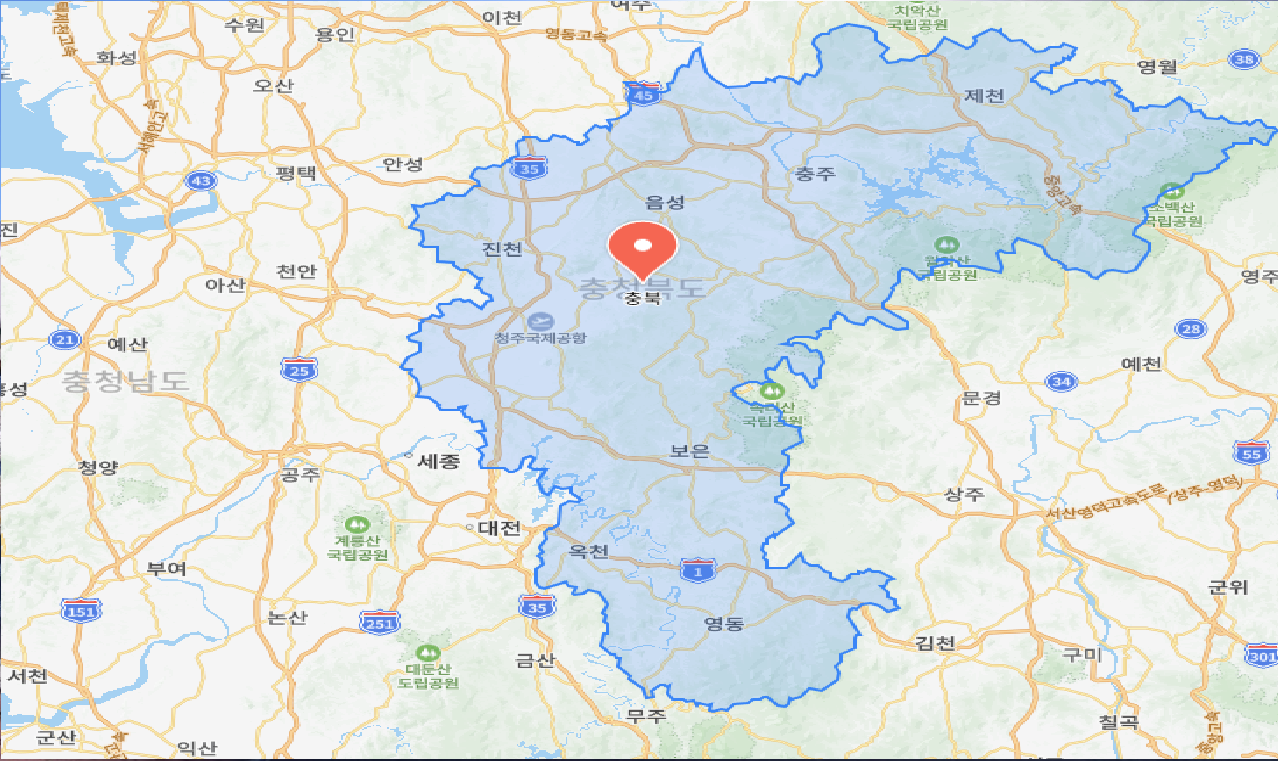 충청북도 대리운전 서비스 지역