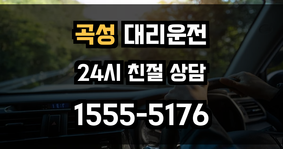 곡성 대리운전