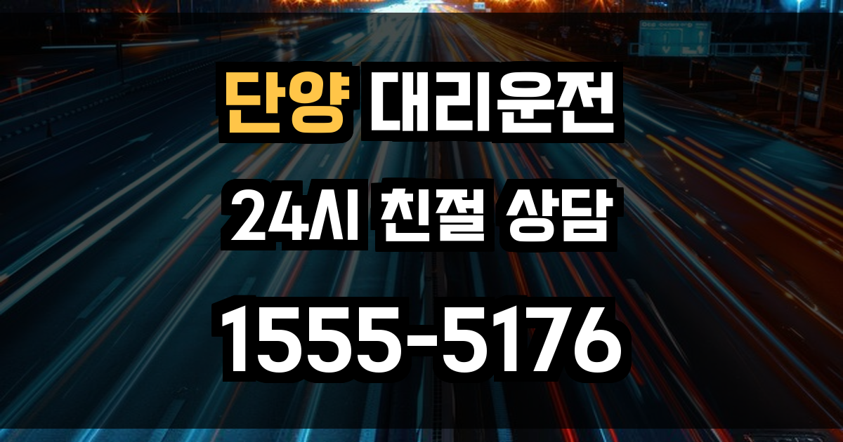 단양 대리운전