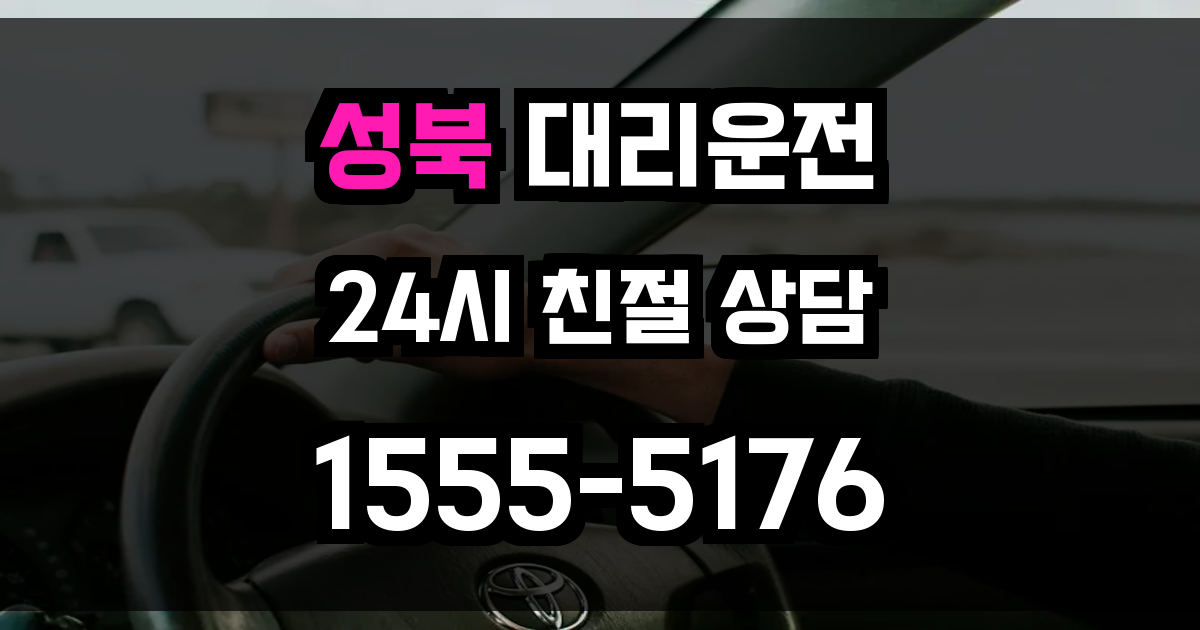 성북구 대리운전
