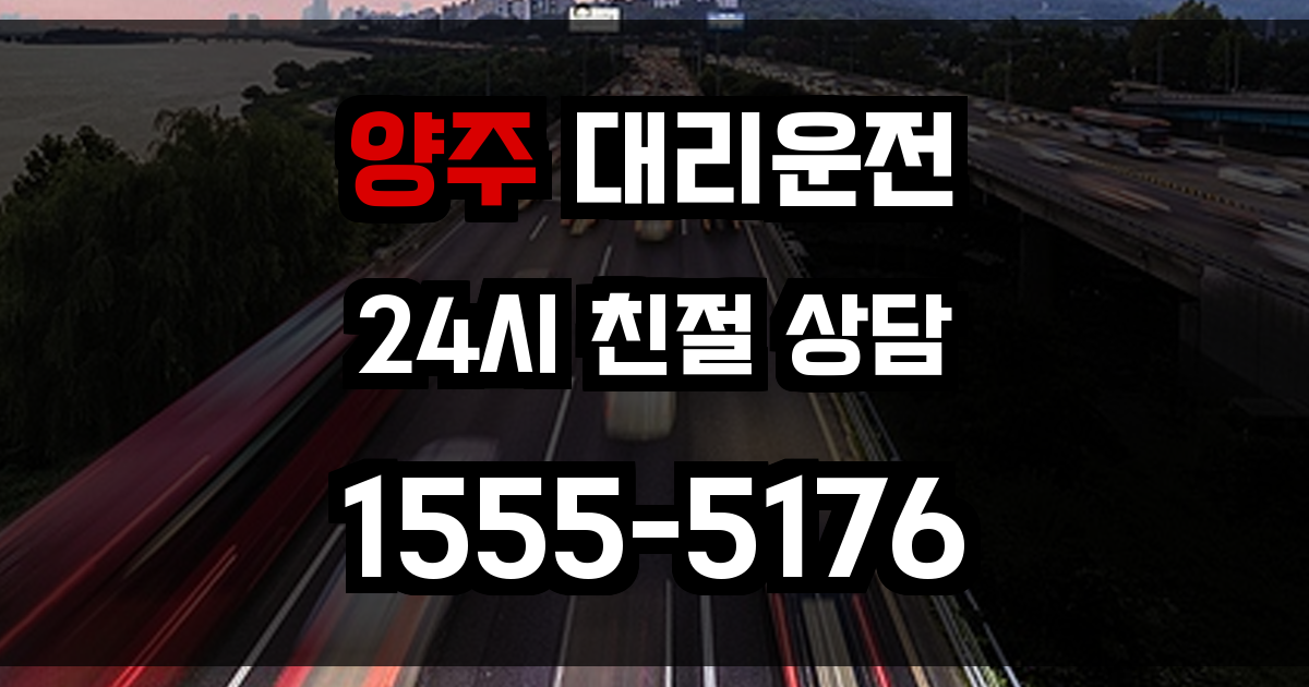 양주 대리운전
