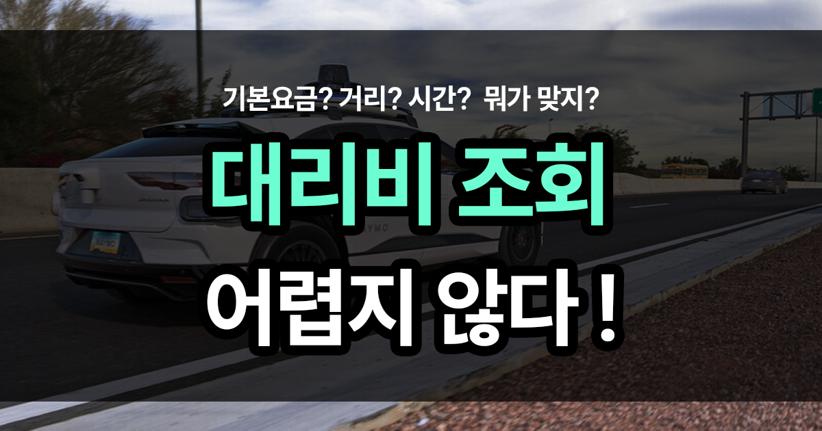 대리비 조회