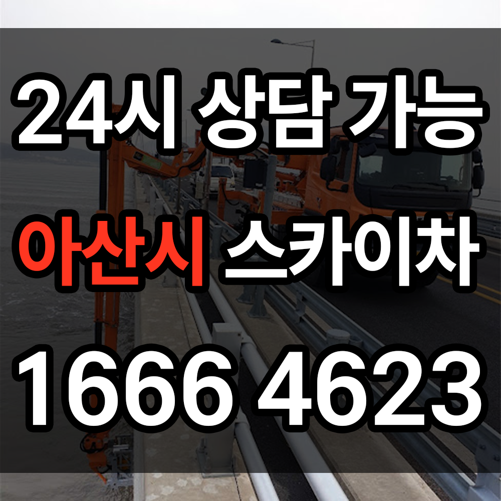 아산시 스카이차 고소작업이 필요한 모든 환경에 완벽 대응 다양한 차종 보유 업체