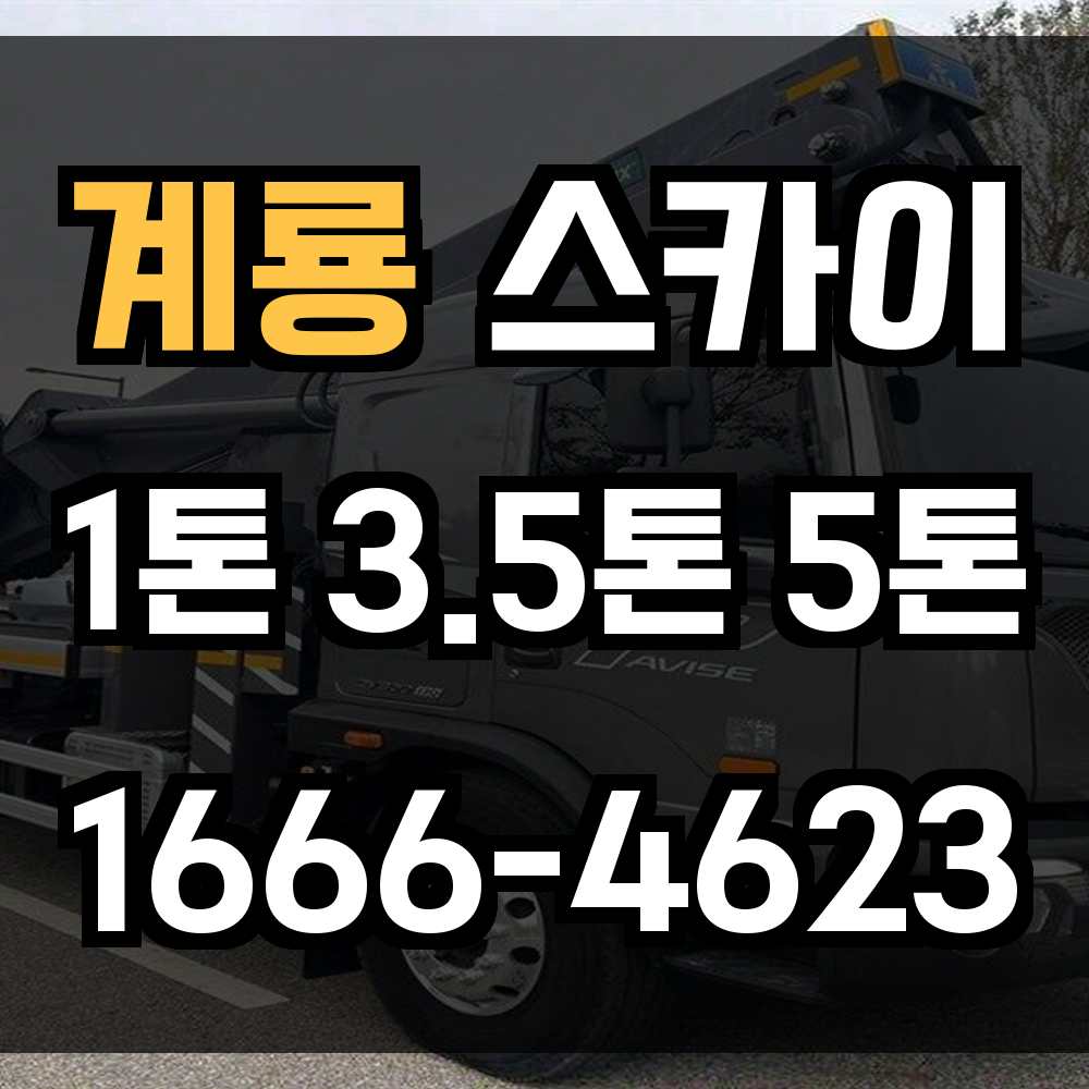 계룡 스카이차 다양한 지형에서도 유연하게 대처하는 안전한 고소작업 서비스