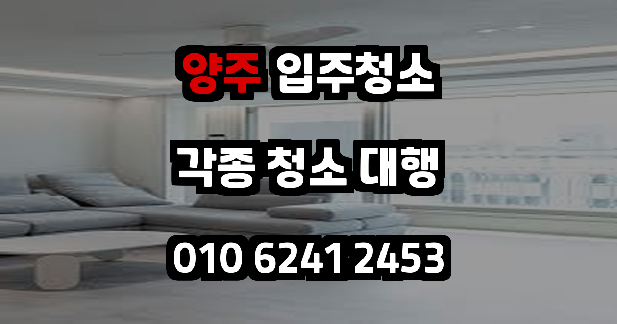 양주입주청소
