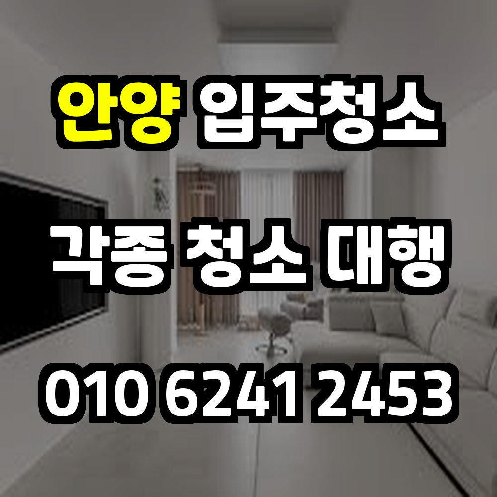 안양 입주청소 전문가가 책임지는 깔끔한 새집 맞이 청소 서비스