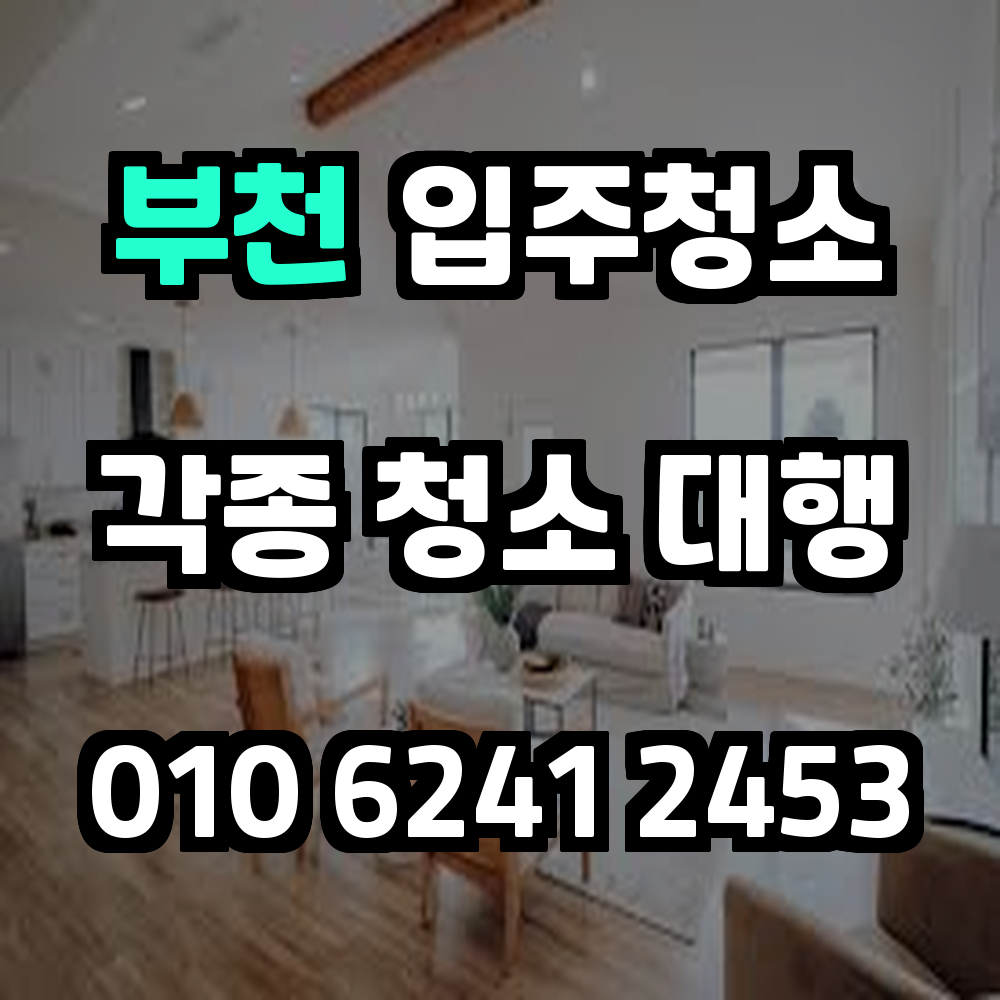 부천 입주청소 새집처럼 깔끔한 공간을 위한 전문 청소 서비스