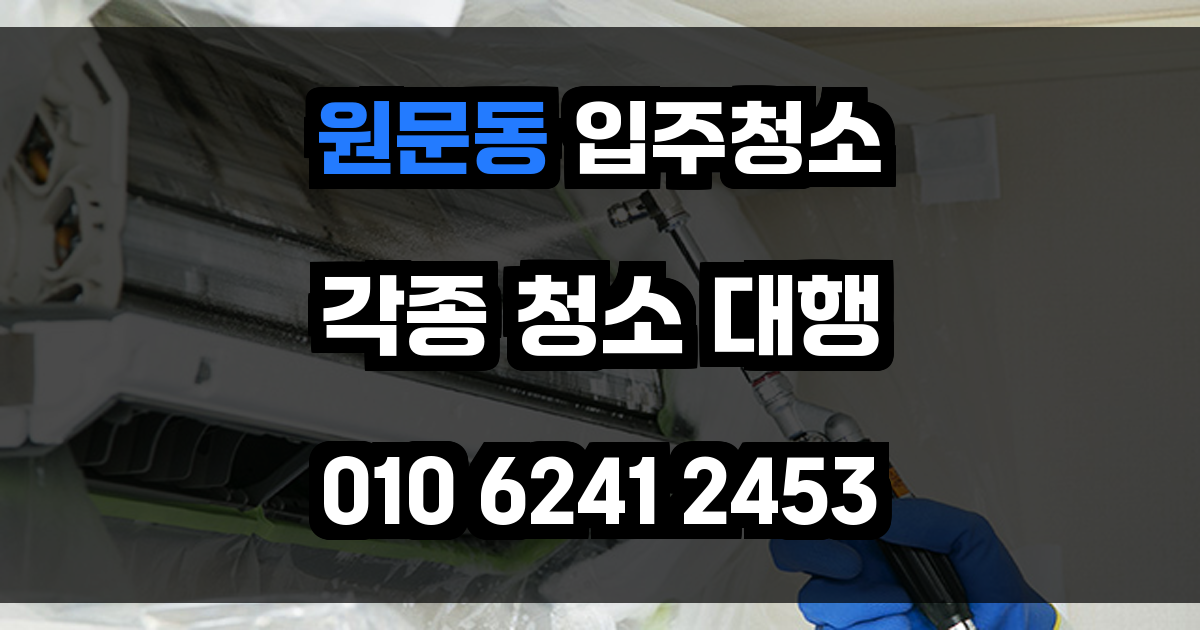 원문동 입주청소