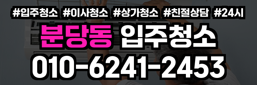 분당동 입주청소