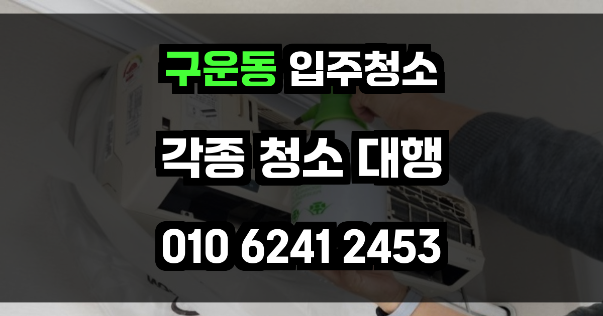 구운동 입주청소