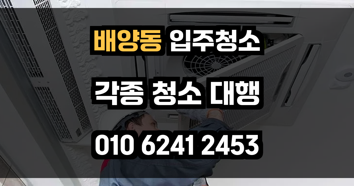 배양동 입주청소