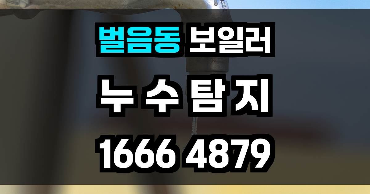 벌음동 보일러 누수