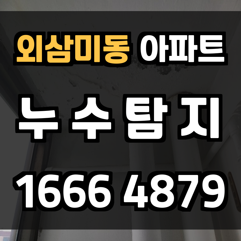 외삼미동 아파트 누수탐지 빠른 탐지로 구조 손상 예방
