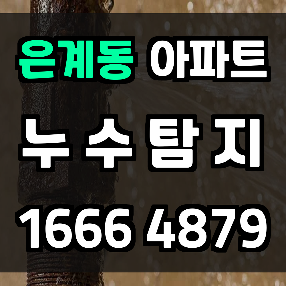 은계동 아파트 누수탐지 빠른 진단과 세대별 맞춤 해결