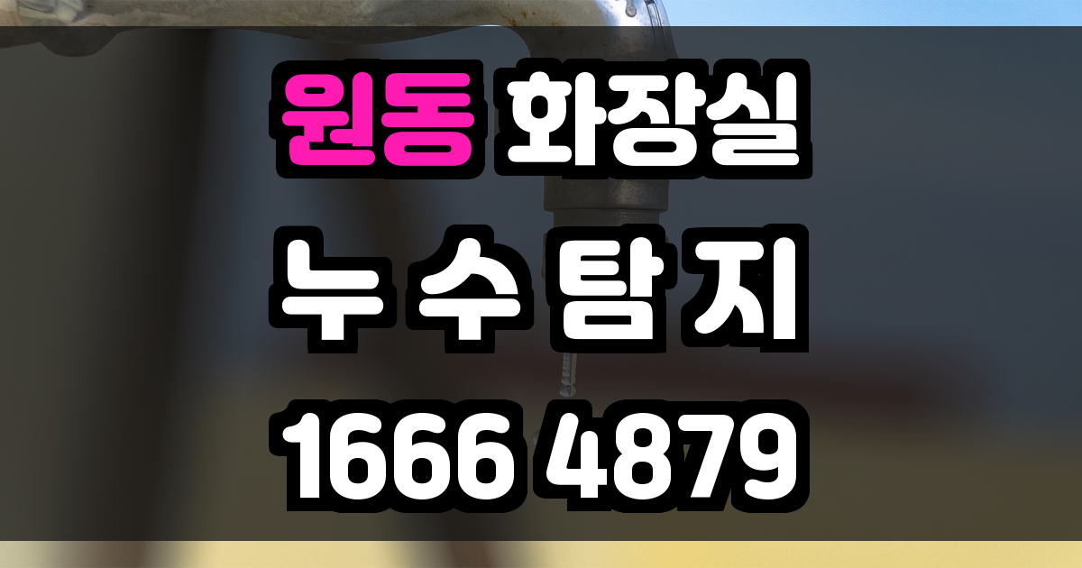 원동 화장실 누수