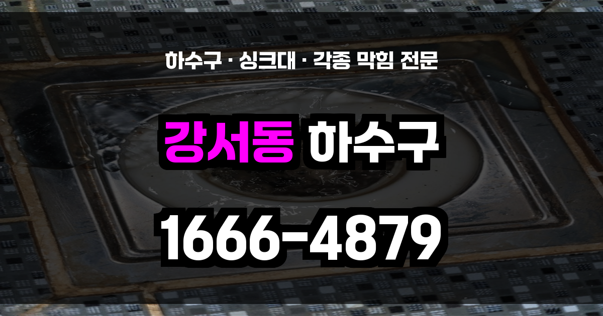 강서동 하수구 막힘