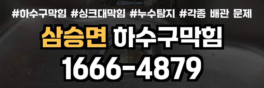 삼승면 하수구 막힘