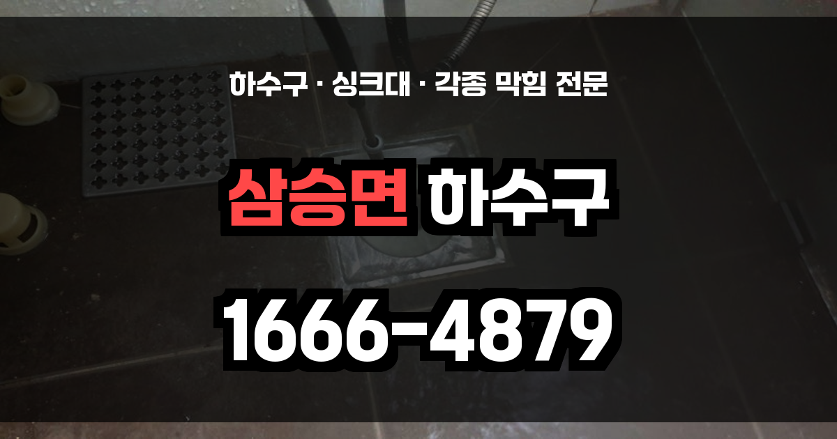 삼승면 하수구 막힘