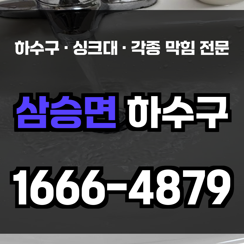 삼승면 하수구 막힘