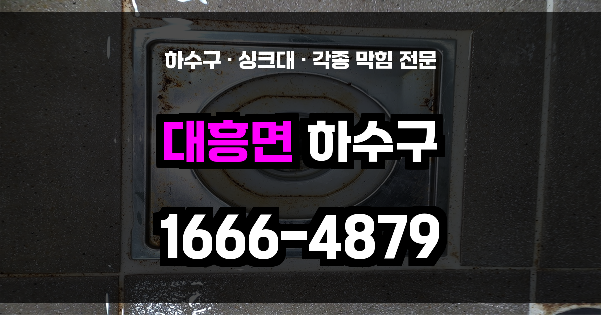 대흥면 하수구 막힘