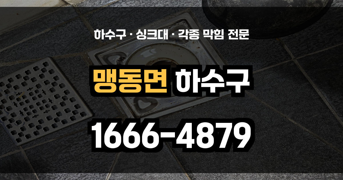 맹동면 하수구 막힘
