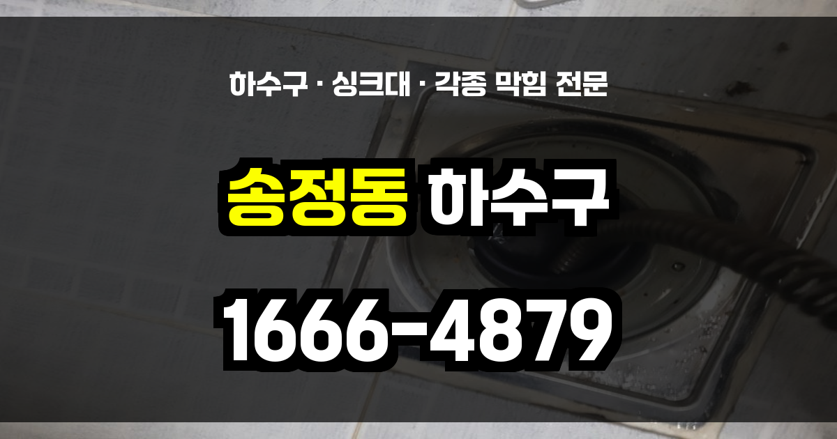 송정동 하수구 막힘