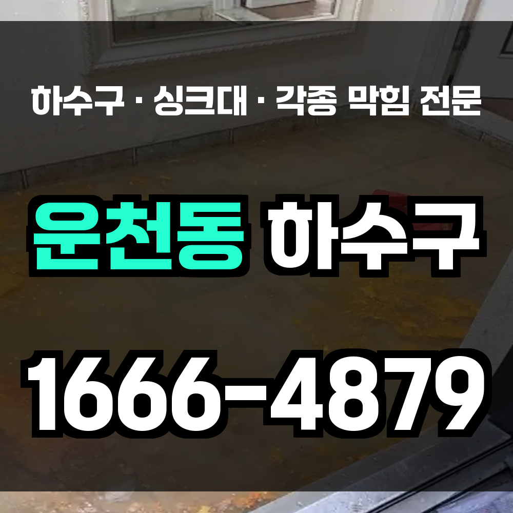 운천동 하수구 막힘