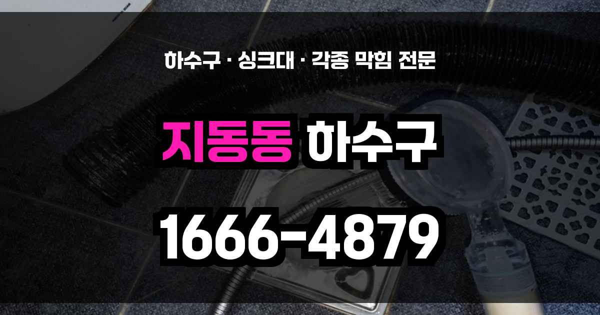 지동동 하수구 막힘