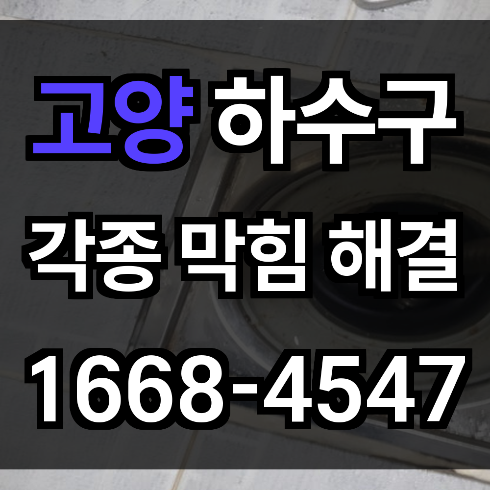 고양 하수구막힘
