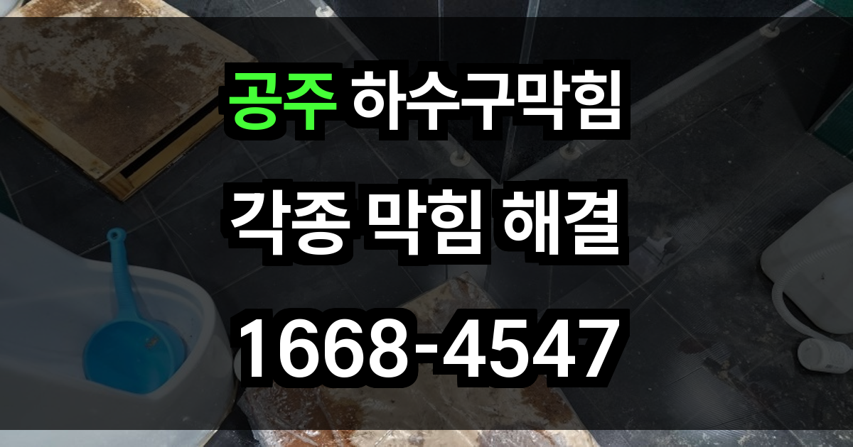 공주 하수구막힘