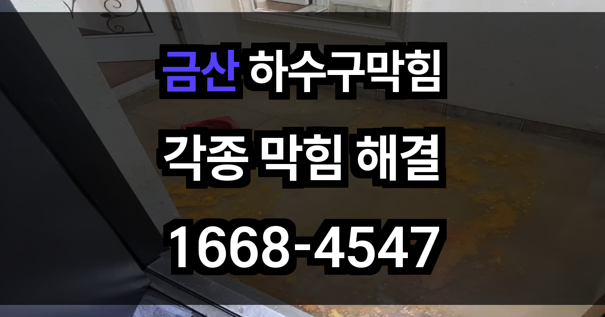 금산 하수구막힘