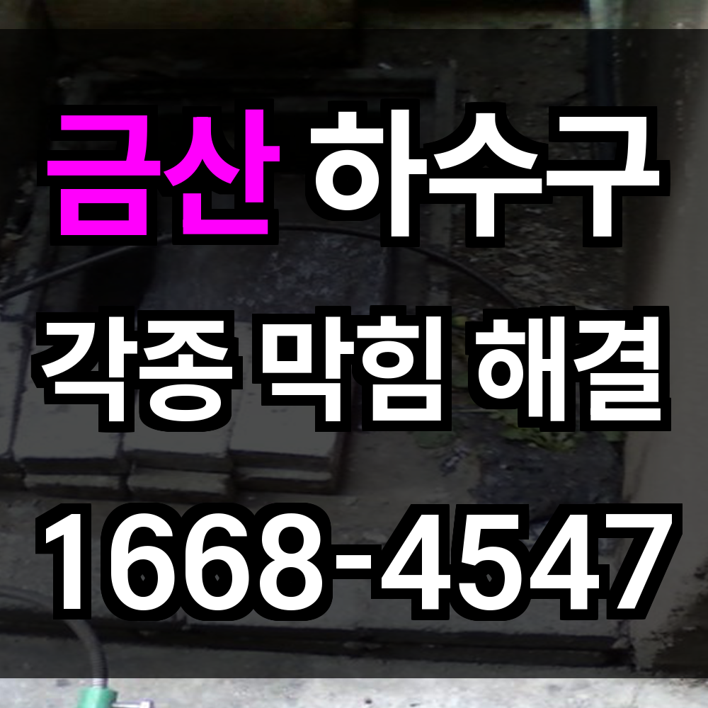 금산 하수구막힘
