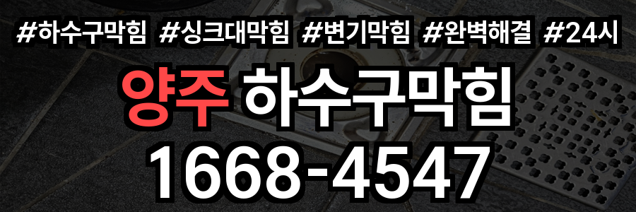 양주 하수구막힘