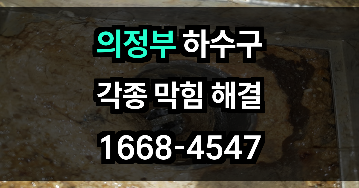 의정부 하수구막힘