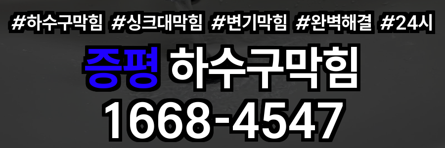 증평 하수구막힘