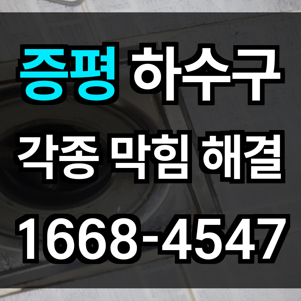 증평 하수구막힘