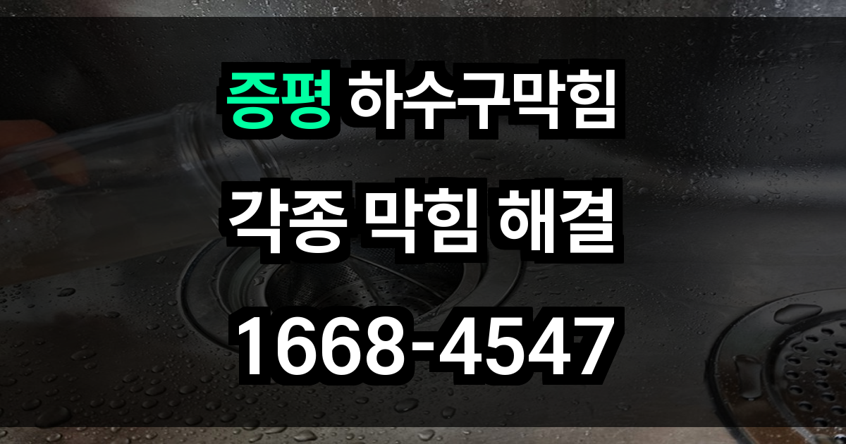 증평 하수구막힘