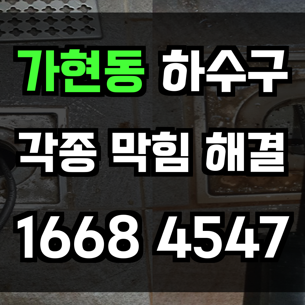 가현동 하수구 막힘