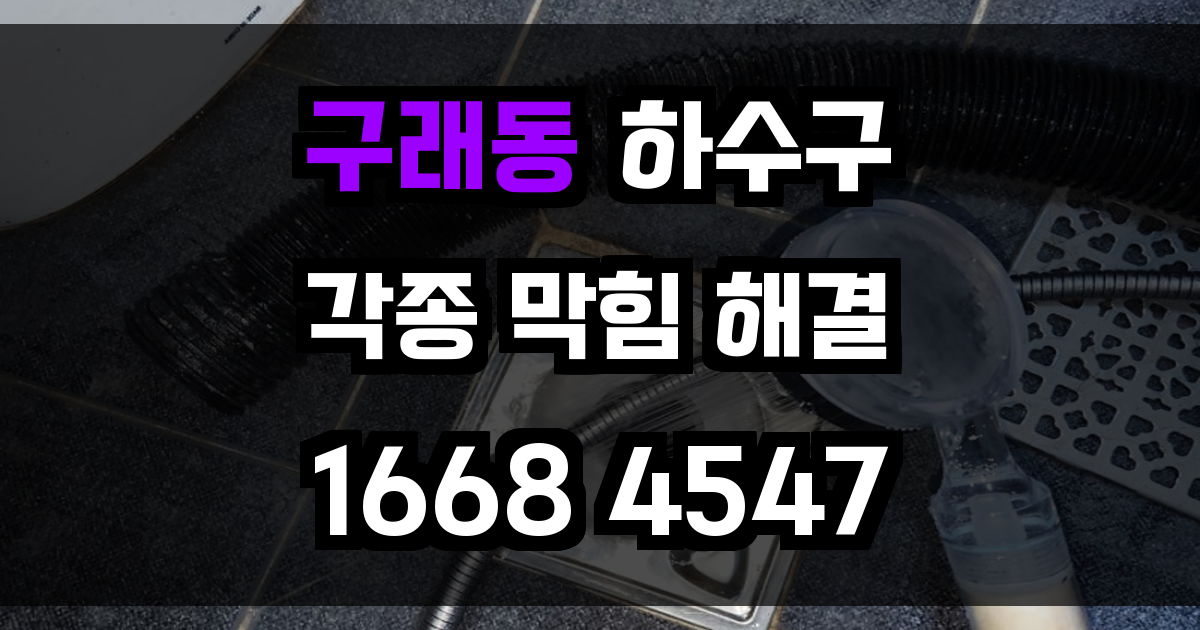 구래동 하수구막힘