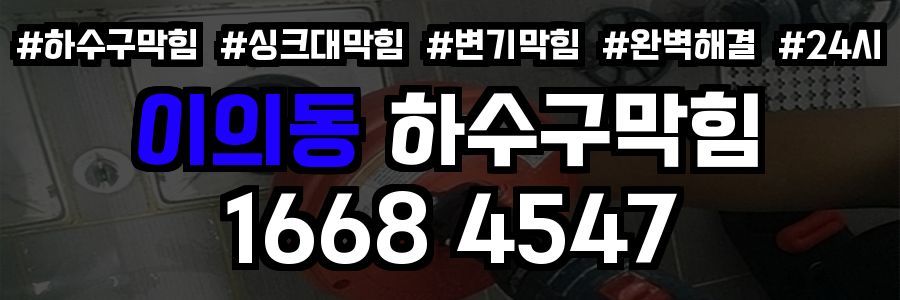 이의동 하수구 막힘